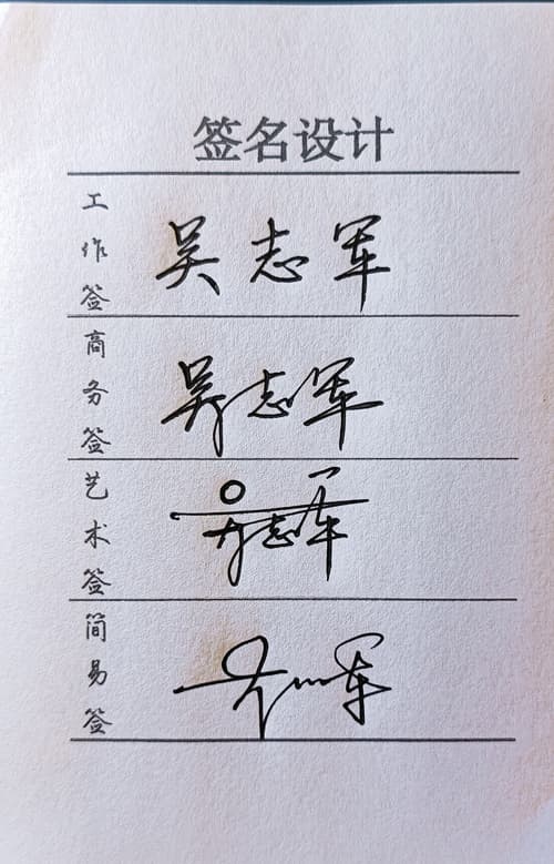 限时低价人工手写签名设计工作商务艺术简易四选一风格一图一视频 3