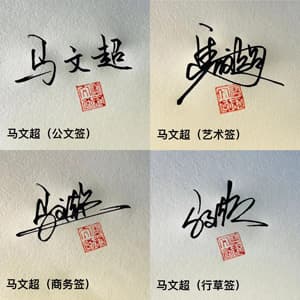 公文商务个性行草四种风格套餐